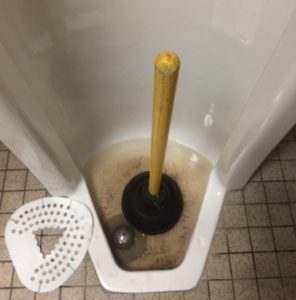 clogged toilet