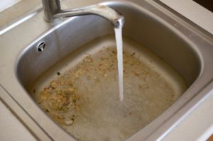 clogged kitchen sink