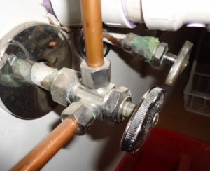 pipe under kitchen sink